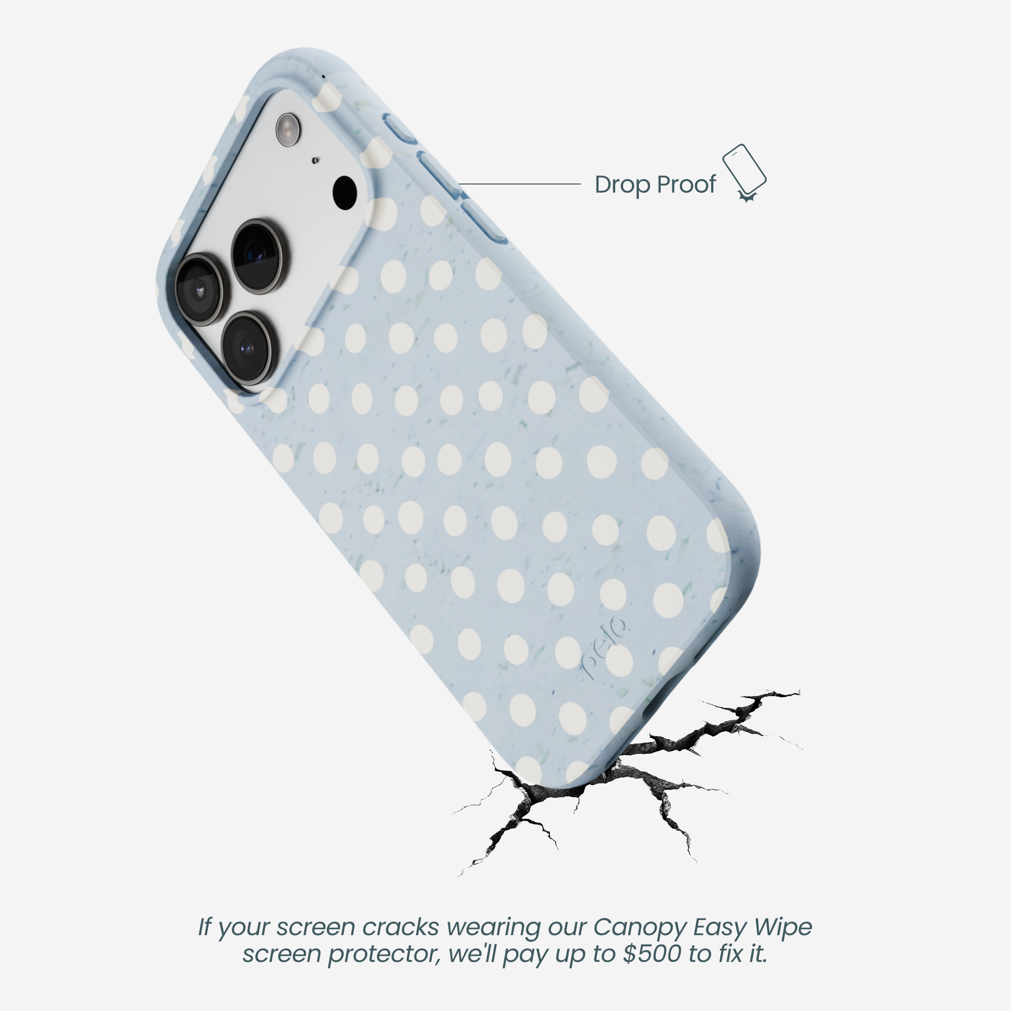 INDIGO-DOTS_IP17P_PowderBlue_DropProof-Specs