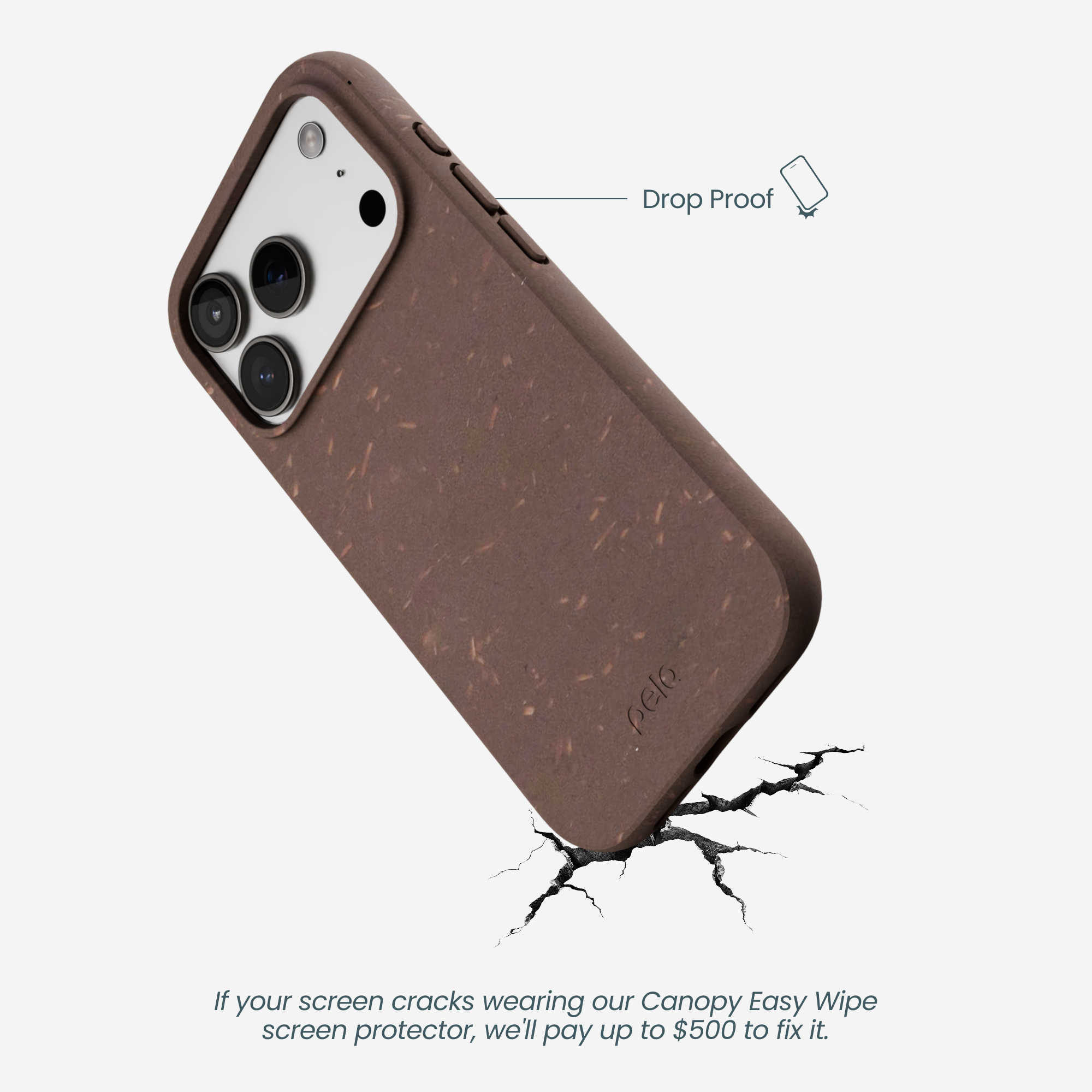 PLAIN_IP17P_ChocolateBrown_DropProof-Specs